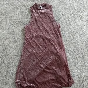 Velvet high neck dress